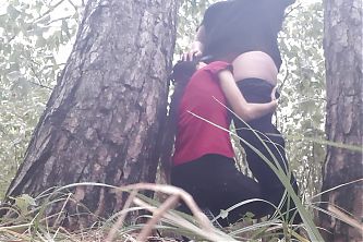 We hid under a tree from the rain and we had sex to keep warm - Lesbian-illusion